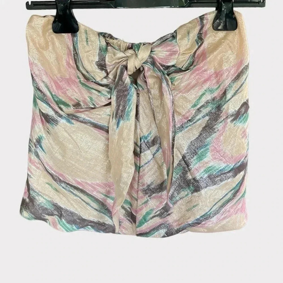 Free People FP One Women's Sunwashed Knot Blouson Strapless Top Size Small NWOT - Picture 2 of 9